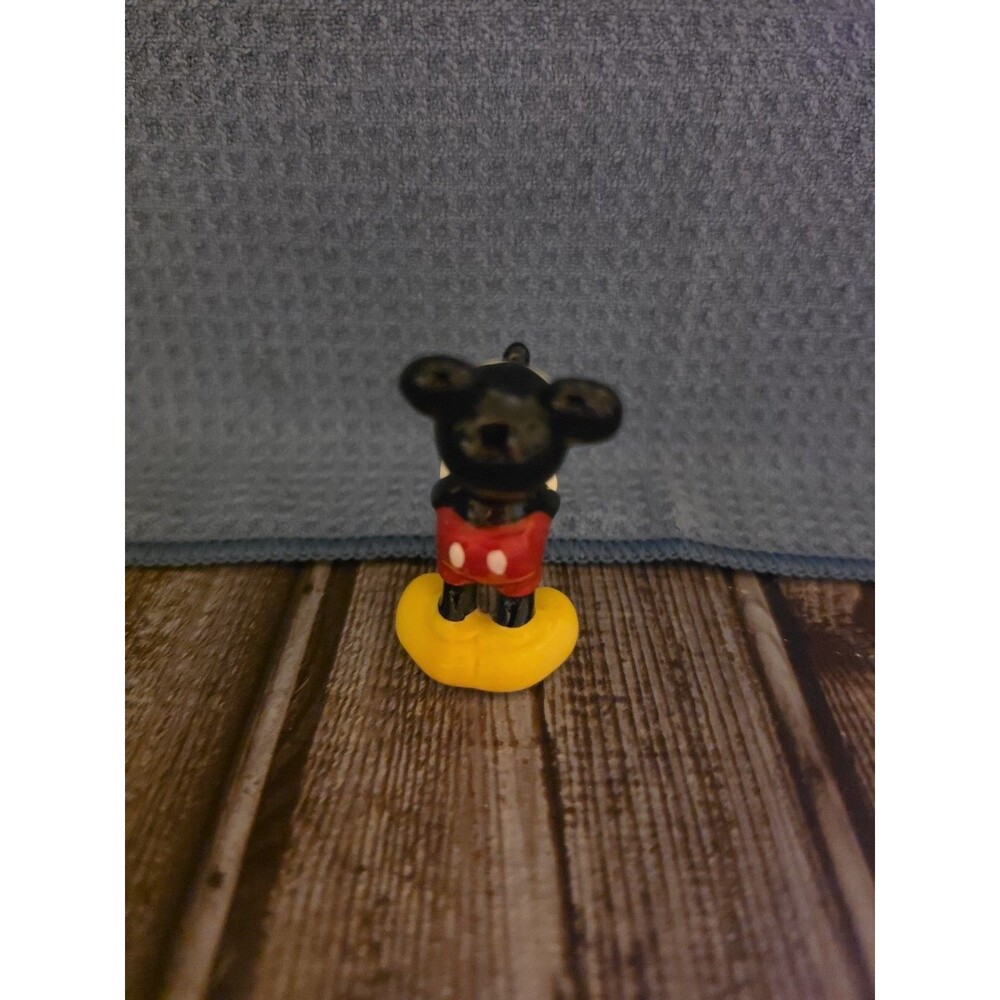 Miniature Vintage Mickey Mouse Figurine Holding Birthstone For April - Picture 3 of 5